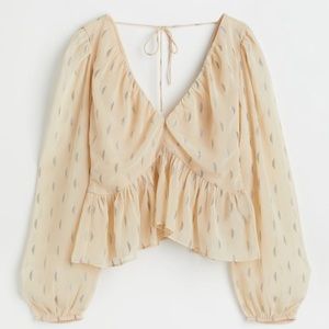 Jacquard Peplum Blouse 💞